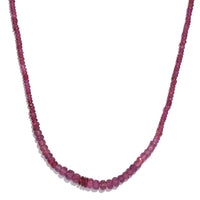 Niassa Ruby (FF) 56.00 ctw Necklace 18 Inches in Rhodium Over Sterling Silver
