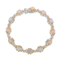 Doorbuster Ethiopian Welo Opal 9.10 ctw Bracelet in 18K Vermeil Yellow Gold and Rhodium Over Sterling Silver (8.00 In) - Sticky add to cart bar