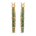Karis Emerald 2.10 ctw Inside-out Hoop Earrings in 18K YG Plated - Sticky add to cart bar
