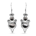 D'Joy Artisan Crafted White Buffalo 5.00 ctw Earrings in Black Oxidized Sterling Silver - Sticky add to cart bar