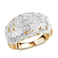 Karis White Diamond Accent Ring in 18K YG Plated and Platinum Bond