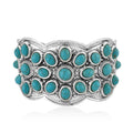 Doorbuster Blue Howlite Bangle Bracelet in Silvertone (7.50 In) 10.00 ctw - Sticky add to cart bar