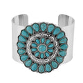 Doorbuster Blue Howlite Bangle Bracelet in Silvertone (7.50 In) 12.00 ctw - Sticky add to cart bar