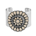 Doorbuster Blue Howlite Bangle Bracelet in Silvertone (7.50 In) 12.00 ctw - Sticky add to cart bar
