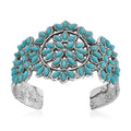 Doorbuster Blue Howlite Bangle Bracelet in Silvertone (7.50 In) 22.00 ctw - Sticky add to cart bar