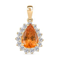 Certified & Appraised Luxoro AAAA Outomongu Spessartite and G-H I2 Diamond 1.71 ctw Pendant without Chain in 10K Yellow Gold - Sticky add to cart bar