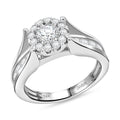 White Diamond G-H I2 1.30 ctw Ring in 14K White Gold (Size 9.0) 5.25 Grams (Del. in 7-10 Days) - Sticky add to cart bar