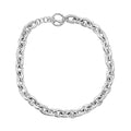 Oval Link Chain Necklace in Sterling Silver 57.38 Grams 20 Inches - Sticky add to cart bar