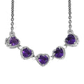 Karis African Amethyst Necklace (18 Inches) in Platinum Bond and Stainless Steel 2.00 ctw - Sticky add to cart bar