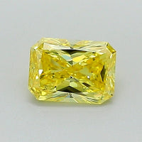 IGI Certified Luxuriant Lab Grown Yellow Diamond (VS2) (Radiant) 0.50 ctw