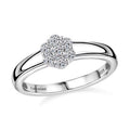 Luxuriant Lab Grown Diamond Ring in Rhodium Over Sterling Silver (Size 10.0) 0.25 ctw - Sticky add to cart bar
