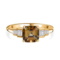 Luxoro 14K Yellow Gold AAA Golden Tanzanite, Diamond (G-H, I2) (0.20 cts)Ring (Size 11.5) 2.30 ctw