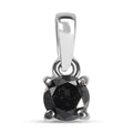 D'Joy Black Diamond 0.50 ctw Solitaire Pendant without Chain in Rhodium Over Sterling Silver - Sticky add to cart bar