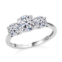 14K White Gold Luxuriant Lab Grown Diamond (SI) Trilogy Ring (Size 10.0) 1.50 ctw