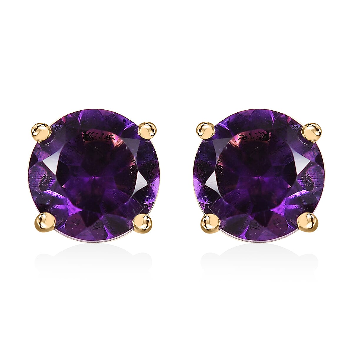 Doorbuster Luxoro 10K Yellow Gold AAA Brazilian Heliodor Solitaire Stud Earrings 1.60 ctw