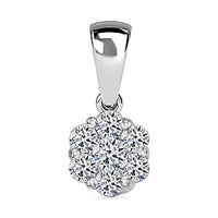 Lab Grown Diamond (F-SI) 0.51 ctw Pendant in Platinum Over Sterling Silver