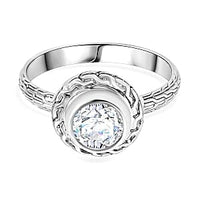 Moissanite 1.44 ctw Ring in Sterling Silver (Size 10)