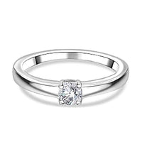 Lab Grown Diamond 0.25 ctw Ring in Rhodium Over Sterling Silver (Size 11.5)
