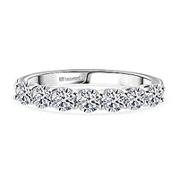 Luxuriant Lab Grown Diamond 1.00 ctw Ring in Platinum Over Sterling Silver (Size 11.5)