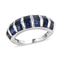 Lab Created Blue Sapphire 2.90 ctw Ring in rhodium Sterling Silver - Sticky add to cart bar