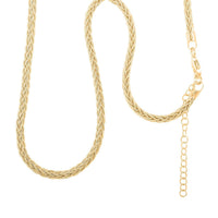 Snake Round Chain Necklace in 14K Yellow Gold Over Sterling Silver 20 Grams 18 Inches