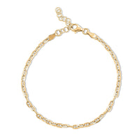 14K YG Over Sterling Silver Bracelet 2 grams (7.50 In)