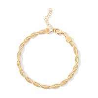 Treccia Magic Chain Bracelet in Vermeil YG Over Sterling Silver (7.50 In)