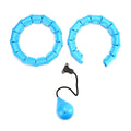 Soulsmart 24 Detachable Fitness Hula Hoop Ring with 360 Degree Auto-Spinning Ball - Blue (14.9"x1.6") - Sticky add to cart bar