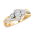 Diamond 0.25 ctw Ring in 14K Yellow Gold Over Sterling Silver (Size 6.0) - Sticky add to cart bar