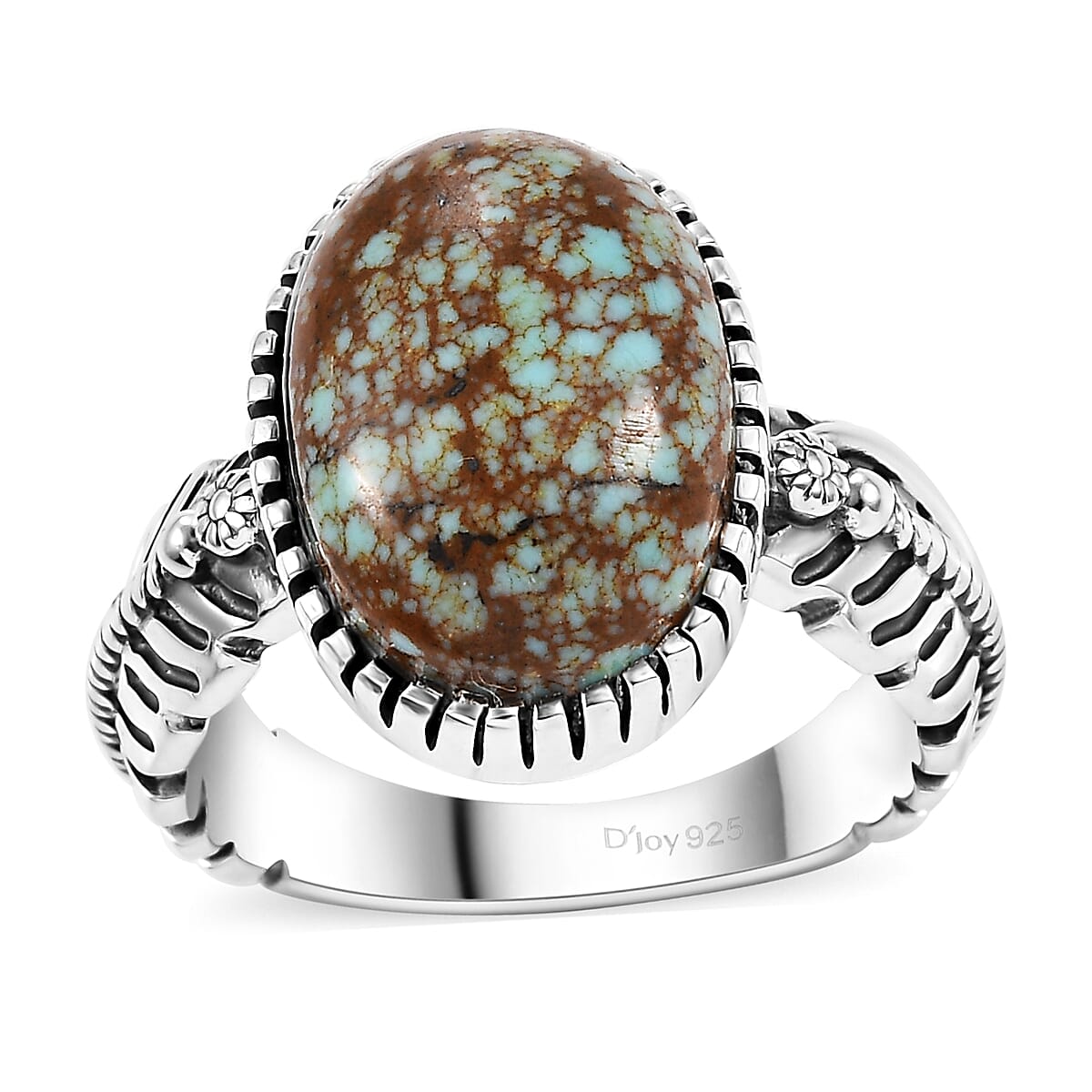 Artisan Crafted Blue Horizon Turquoise Solitaire Ring in Sterling Silver (Size 8.0) 5.00 ctw