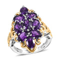 Karis Regal Cluster Ring in 18K YG Plated and Platinum Bond - Sticky add to cart bar