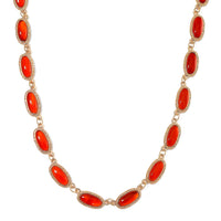 Yellow Tigers Eye Necklace (18-20 Inches) in Goldtone 170.00 ctw