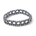 Terahertz 50.00 ctw 2 Row Beaded Stretch Bracelet - Sticky add to cart bar