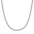 Doorbuster Moissanite and Yellow Sapphire 37.50 ctw Necklace 18 Inches with Sun & Moon Lock in Rhodium Over Sterling Silver - Sticky add to cart bar