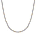 Doorbuster Moissanite and Yellow Sapphire 37.50 ctw Necklace 18 Inches with Sun & Moon Lock in Rhodium Over Sterling Silver - Sticky add to cart bar