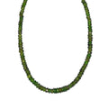 Chrome Diopside 50.00 ctw Beaded Necklace in Rhodium Over Sterling Silver 18 Inches - Sticky add to cart bar