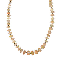Premium Ethiopian Welo Opal 23.00 ctw Beaded Necklace in 18K Yellow Gold Over Sterling Silver 18 Inches