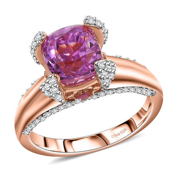 Patroke Kunzite, Multi Gemstone Ring in 18K Vermeil RG Over Sterling Silver (Size 8.0) 4.15 ctw - Product card gallery slide 1 (10177745879353)