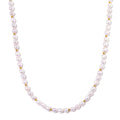 White Freshwater Pearl Necklace (20 Inches) in 14K YG Over Sterling Silver - Sticky add to cart bar