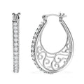 J Francis Embellished with Crystal by Swarovski Earrings in Platinum Bond - Sticky add to cart bar