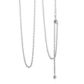 Rope Chain Necklace in Sterling Silver 24 Inches 4.4 Grams - Sticky add to cart bar