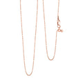 14K Rose Gold Over Sterling Silver Necklace 24 Inches 2.60 Grams - Sticky add to cart bar