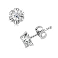 Luxuriant Lab Grown Diamond SI 0.10 ctw Stud Earrings in Rhodium Over Sterling Silver - Sticky add to cart bar