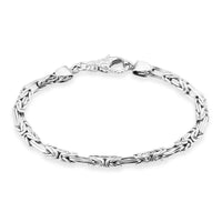 D'Joy Bali Legacy Byzantine Chain Bracelet in Sterling Silver (6.50 In) 10.75 Grams