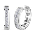Moissanite 0.65 ctw Hoop Earrings in Rhodium Over Sterling Silver - Sticky add to cart bar