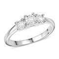 White Diamond Ring in Sterling Silver (Size 5.0) 0.25 ctw - Sticky add to cart bar