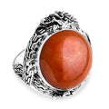 Bali Legacy Green Jade (D) 17.50 ctw Dragon Ring in Sterling Silver (Size 8.0) - Sticky add to cart bar