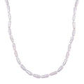 White Keshi Pearl Necklace in Stainless Steel 18-20 Inches - Sticky add to cart bar