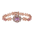 Patroke Kunzite, Multi Gemstone Enchanted Blossom Bracelet in 18K Vermeil RG Over Sterling Silver (6.50 In) 5.90 ctw - Sticky add to cart bar