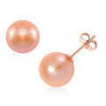 White Edison Pearl Stud Earrings in Rhodium Over Sterling Silver - Sticky add to cart bar